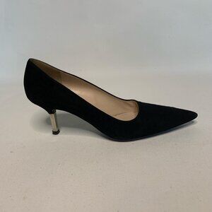 Prada classic black suede pointed-toe